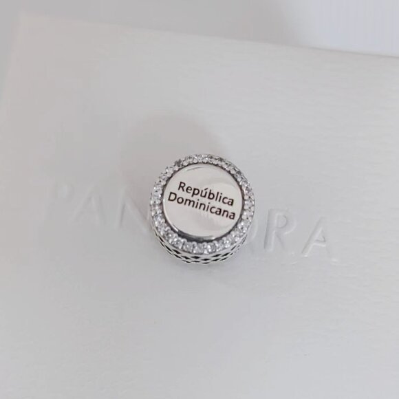 Pandora Dominican Republic Flag Charm Bead Exclusive Travel Pendant S925 Silver - Picture 2 of 6